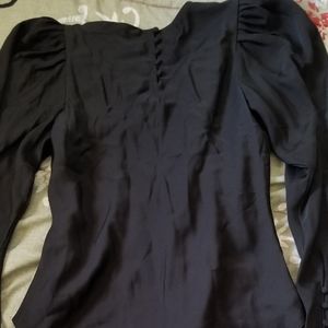 Black puff sleeve blouse